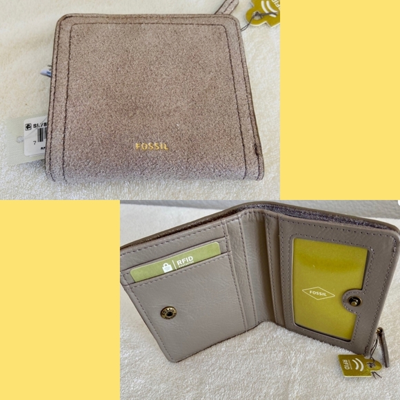 Fossil Handbags - Fossil Wallet Tan-Gold w/ Credit Card Protection